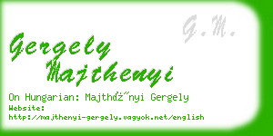 gergely majthenyi business card